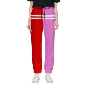 Red & Pink Unisex Casual Fit Jogging Pants